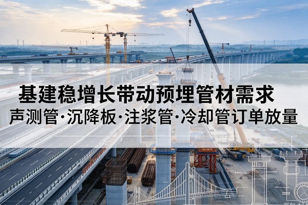 云冈基建稳增长带动预埋监测管材需求，声测管、沉降板、注浆管订单持续放量