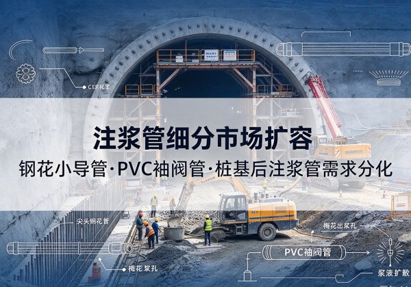 云冈注浆管细分市场扩容，隧道钢花小导管、PVC 袖阀管、桩基后注浆管需求分化